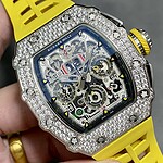 リシャールミル RM11-03コピーオートマティック フライバック クロノグラフ ベゼルダイヤ  Cal.RMAC3