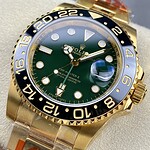 ロレックス GMT マスター II 116718LN 偽物時計オイスターブレスレット グリーンダイヤル 40mm