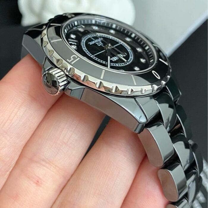 シャネルレプリカ時計 J12 38MM ブラックダイヤ  Asianムーブメント自動巻き - 画像 (6)
