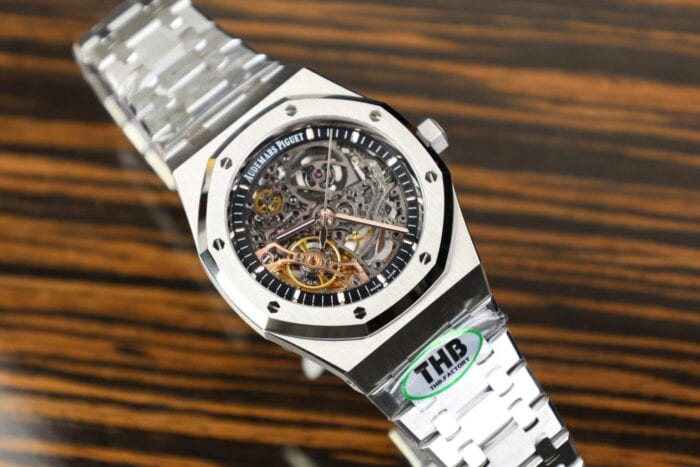 オーデマ・ピゲ ロイヤルオークコピー ダブルバランスホイール オープンワーク 15407ST.OO.1220ST.01 THB工場 - 画像 (4)