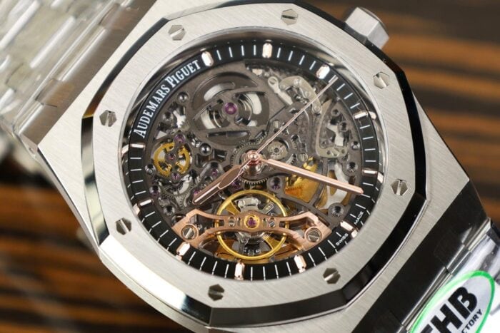 オーデマ・ピゲ ロイヤルオークコピー ダブルバランスホイール オープンワーク 15407ST.OO.1220ST.01 THB工場 - 画像 (5)