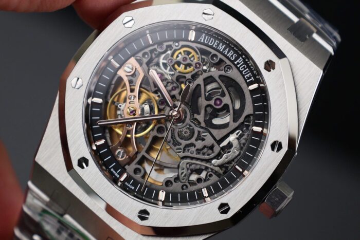 オーデマ・ピゲ ロイヤルオークコピー ダブルバランスホイール オープンワーク 15407ST.OO.1220ST.01 THB工場 - 画像 (1)