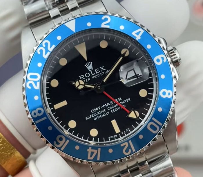 ロレックスGMTマスターコピー Ref.16750 青ベゼル Cal.3135ムーブメント - 画像 (2)