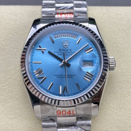 ロレックスデイデイトコピー36mm アイスブルーダイアル